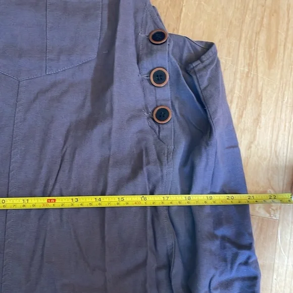 Easel Los Angeles ash brown gray oversized linen blend overalls M nwt - Picture 8 of 9